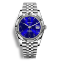 Montre Seiko Mod Arabic Dial Professionnal Bleue équipée du mouvement automatique Seiko NH35 avec un cadran bleu brillant à chiffres arabes et bracelet et boitier en acier inoxydable