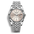 Montre Seiko Mod Datejust champagne en acier inoxydable 316L avec mouvement automatique Seiko NH35, verre saphir et cadran luminescent