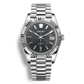 Montre Seiko Mod Datejust Sunburst cadran gris épuré en acier inoxydable 316L avec mouvement automatique Seiko NH35, verre saphir et cadran luminescent
