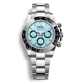 Montre Seiko Mod Daytona cadran bleu clair chronographe mouvement Seiko VK63 boîtier acier 316L