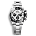 Seiko Mod Daytona cadran noir et blanc chronographe mouvement Seiko VK63 boîtier acier 316L