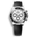 Seiko Mod Daytona Oysterflex cadran panda blanc et noir chronographe mouvement VK63