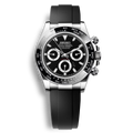 Seiko Mod Daytona Oysterflex cadran reverse panda noir et blanc chronographe VK63