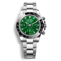 Seiko Mod Daytona cadran vert chronographe mouvement Seiko VK63 boîtier acier 316L