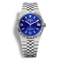 Montre Seiko Mod Land Dweller cadran bleu profond, dotée du mouvement automatique Seiko NH35 et d’un bracelet jubilee poli-brossé en acier