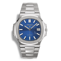 Montre Seiko Mod Nautilus bleue équipée du mouvement automatique Seiko NH35 et d’un bracelet intégré en acier