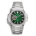Montre SeikoMod Nautilus Skeleton cadran vert, mouvement automatique NH38, boîtier et bracelet acier inoxydable 316L