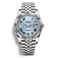 Montre Seiko Mod wimbledon cadran bleu clair à chiffres romains wimbledon vert avec affichage de la date et mouvement automatique Seiko NH35 et boitier en acier robuste