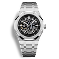 Montre SeikoMod Royal Oak Skeleton cadran squelette noir et boitier 41mm en acier 316L équipé du mouvement automatique Seiko NH70